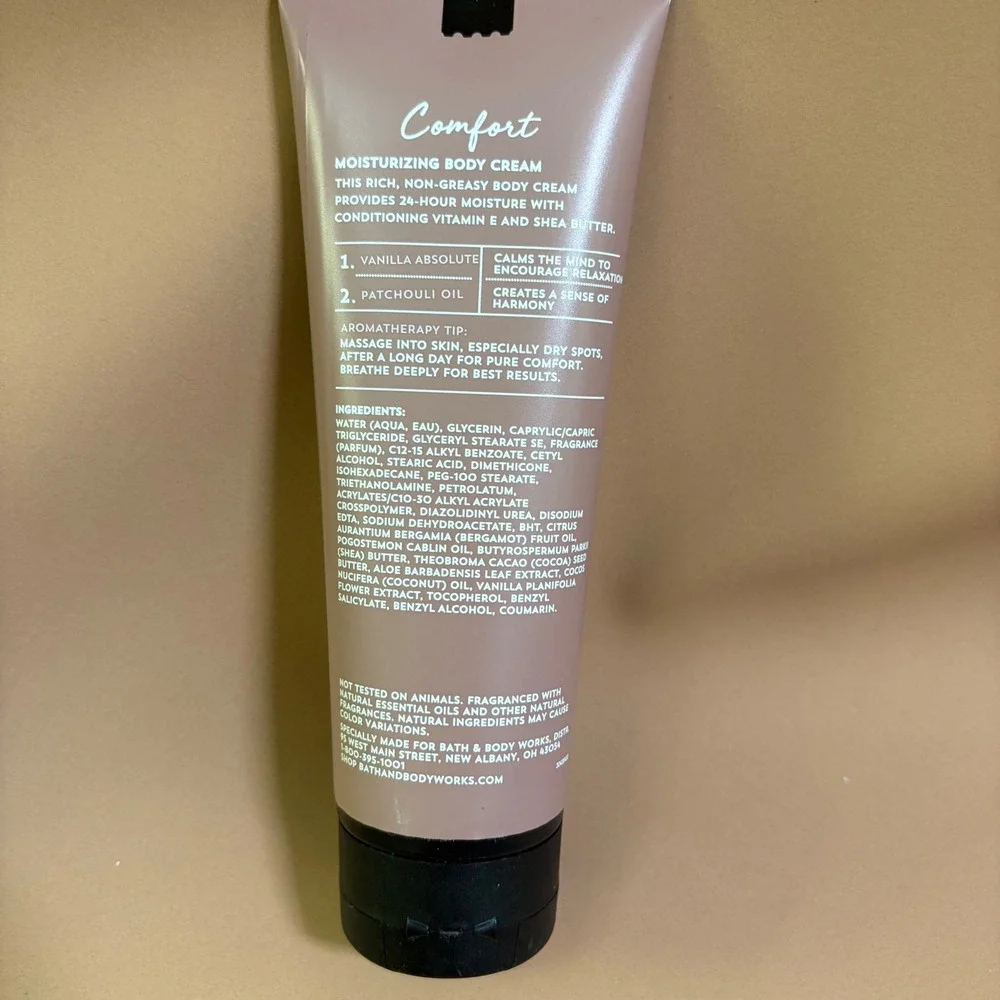 Bath & Body Works Aromatherapy Comfort Vanilla Patchouli Body Cream 8oz New Rare